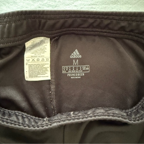 Adidas Black and White Track Pants with Tapered Fit - Picture 7 of 7